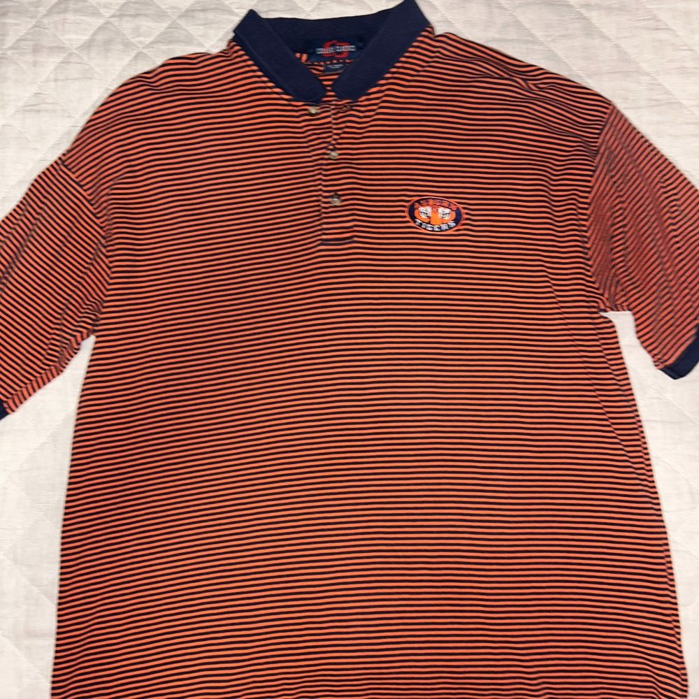 Vintage Auburn Striped Polo